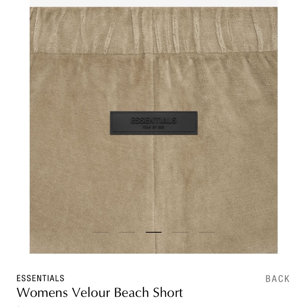 Essentials Fear of God Women’s Velour Beach Shorts LIKE NEW🌟 - Picture 3 of 8